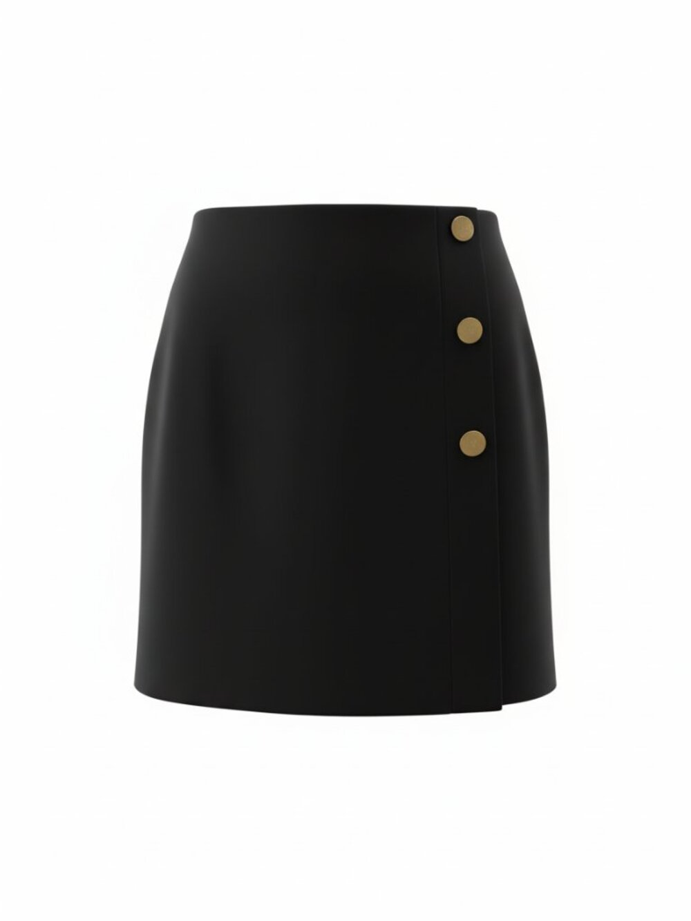 Contemporaire classic A-line skirt with silver buttons (from Simons)
